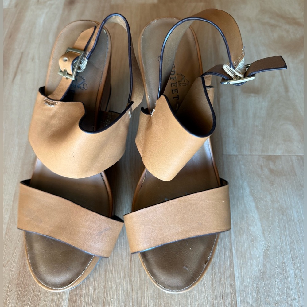 Naked Feet Tan Leather Sandals